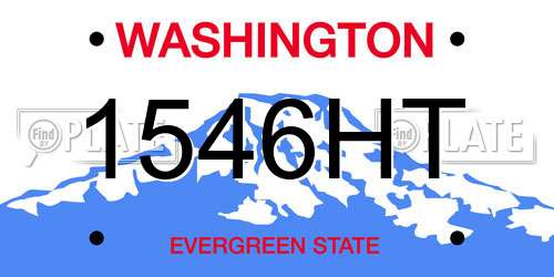 1546HT Washington License Plate