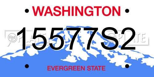 15577S2 Washington License Plate