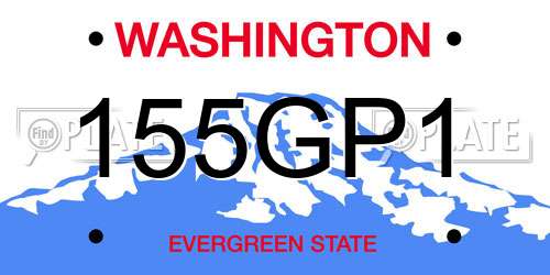 155GP1 Washington License Plate