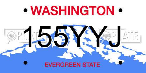 155YYJ Washington License Plate