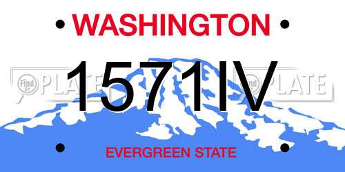1571IV Washington License Plate
