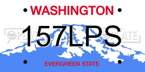 157LPS Washington License Plate