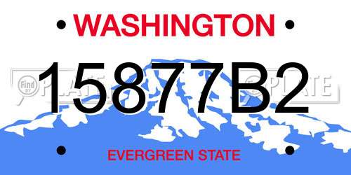 15877B2 Washington License Plate