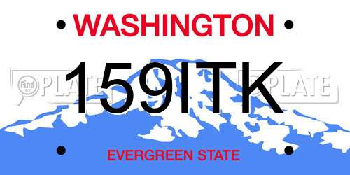 159ITK Washington License Plate