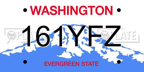 161YFZ Washington License Plate