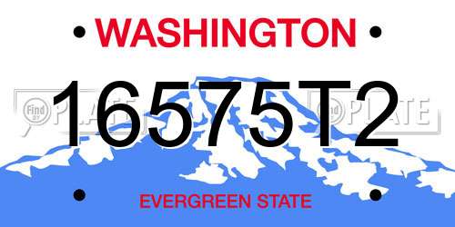 16575T2 Washington License Plate