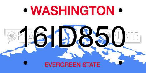 16ID850 Washington License Plate