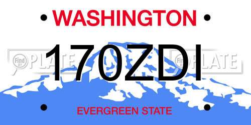 170ZDI Washington License Plate