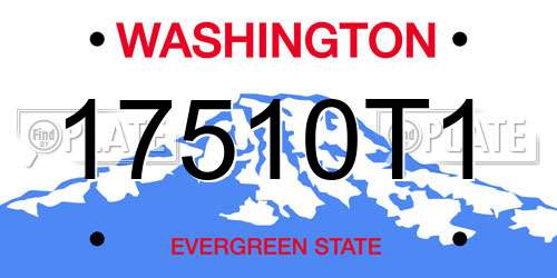 17510T1 Washington License Plate