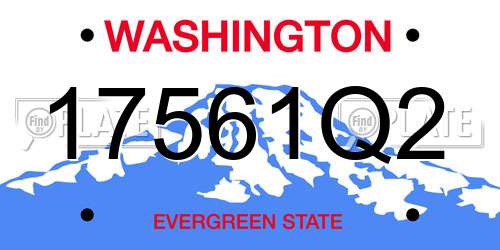 17561Q2 Washington License Plate