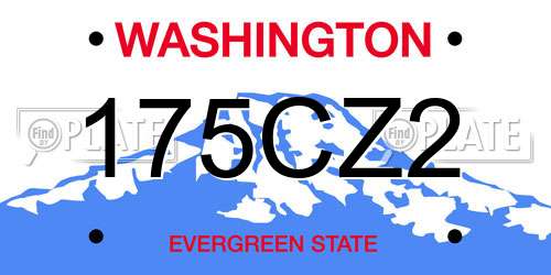 175CZ2 Washington License Plate