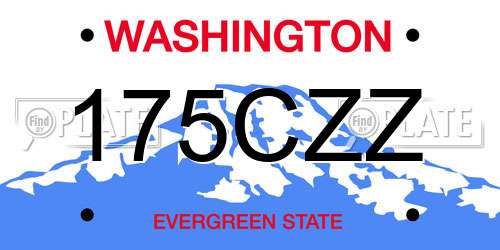175CZZ Washington License Plate