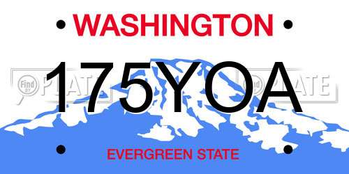 175YOA Washington License Plate