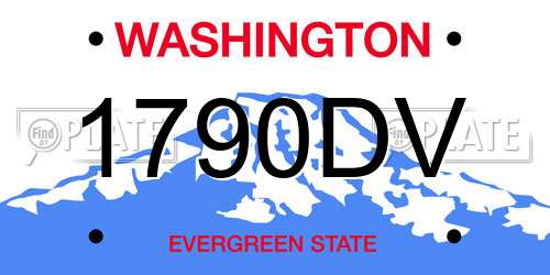 1790DV Washington License Plate