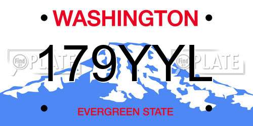 179YYL Washington License Plate
