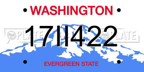 17II422 Washington License Plate