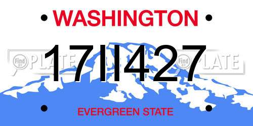 17II427 Washington License Plate