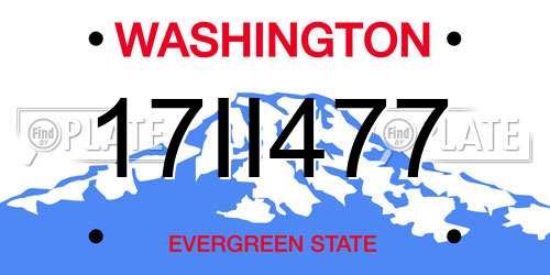 17II477 Washington License Plate