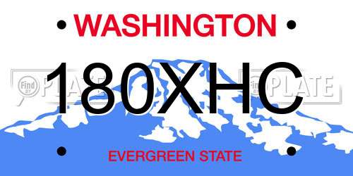 180XHC Washington License Plate