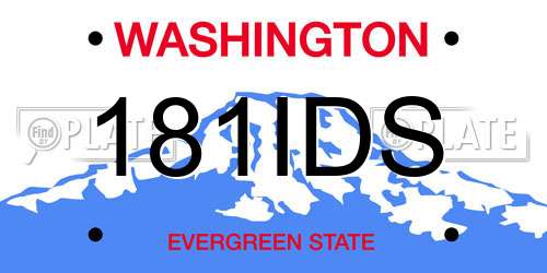181IDS Washington License Plate