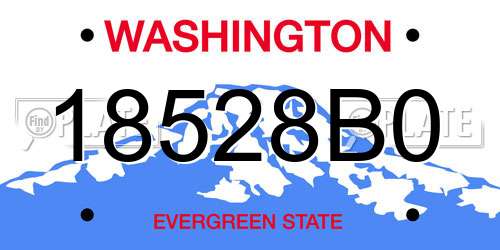 18528B0 Washington License Plate