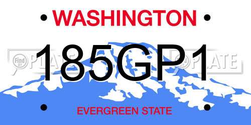 185GP1 Washington License Plate
