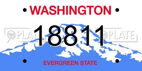 18811 Washington License Plate