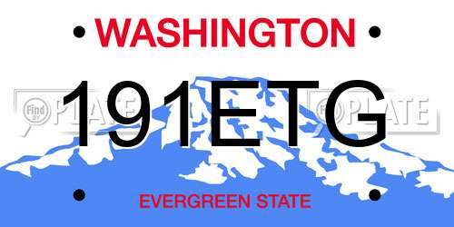 191ETG Washington License Plate