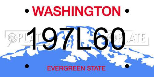 197L60 Washington License Plate