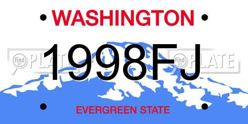 1998FJ Washington License Plate