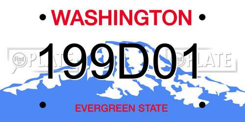 199D01 Washington License Plate