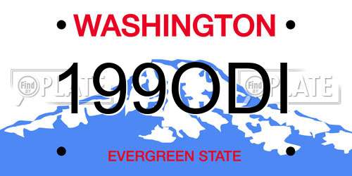 199ODI Washington License Plate