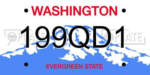 199QD1 Washington License Plate