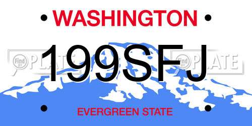 199SFJ Washington License Plate