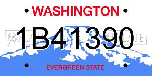 1B41390 Washington License Plate