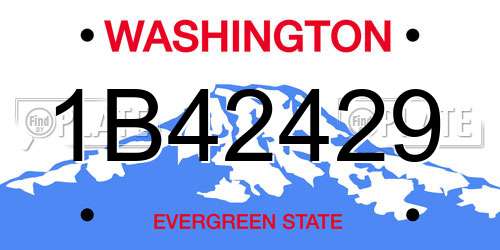 1B42429 Washington License Plate