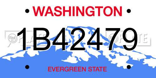 1B42479 Washington License Plate