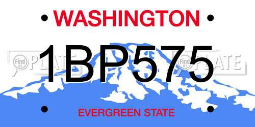 1BP575 Washington License Plate