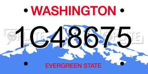 1C48675 Washington License Plate