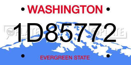 1D85772 Washington License Plate