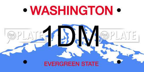 1DM Washington License Plate