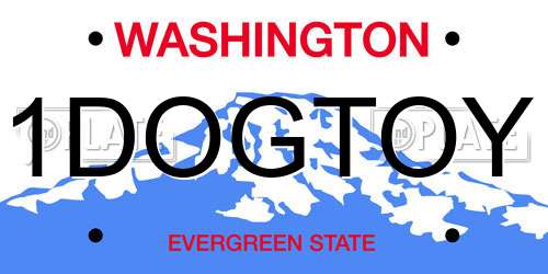 1DOGTOY Washington License Plate