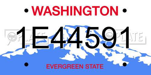 1E44591 Washington License Plate