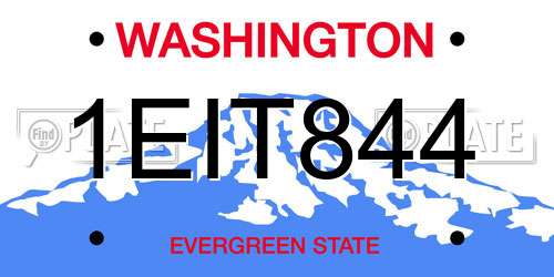 1EIT844 Washington License Plate