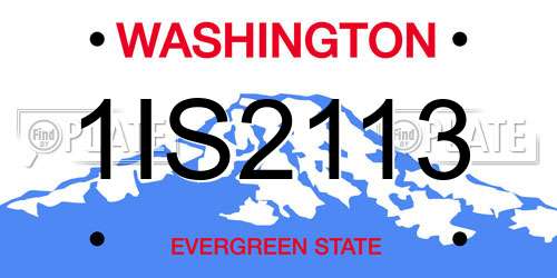 1IS2113 Washington License Plate