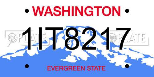 1IT8217 Washington License Plate
