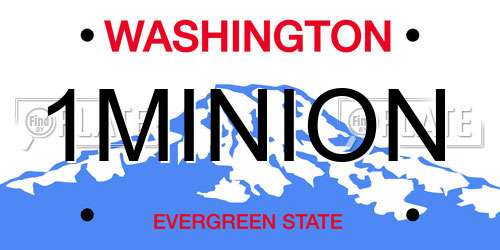 1MINION Washington License Plate