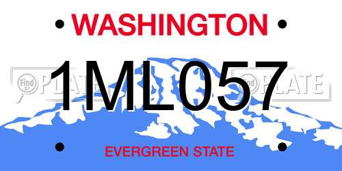 1ML057 Washington License Plate
