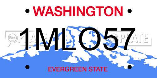 1MLO57 Washington License Plate