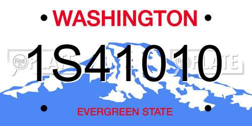 1S41010 Washington License Plate
